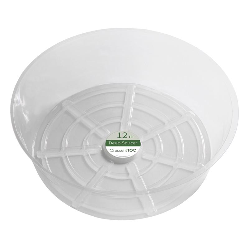 Crescent Garden 3.7 in. H X 12 in. D Plastic Plant Saucer Clear (Pack of 50)