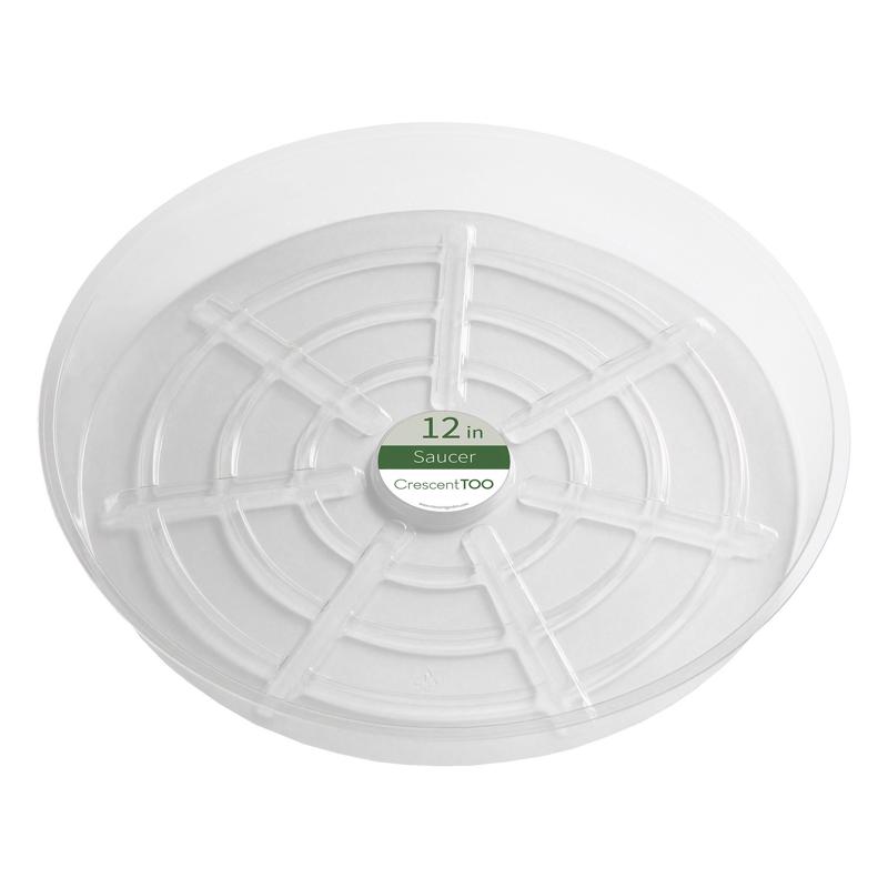 Crescent Garden 2 in. H X 12 in. D Plastic Plant Saucer Clear (Pack of 50)
