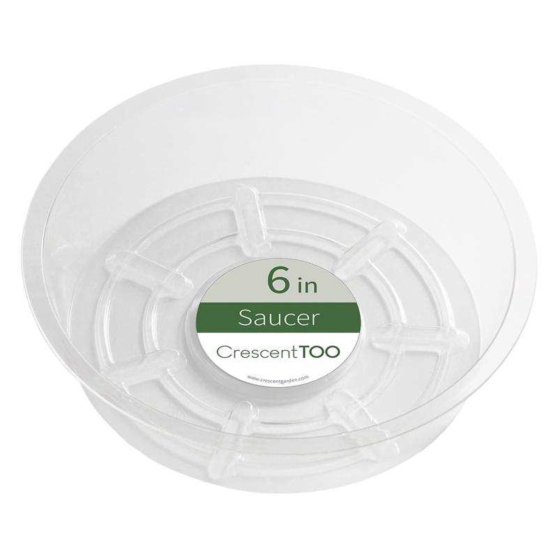 Crescent Garden 2 in. H X 6 in. D Plastic Plant Saucer Clear (Pack of 50)