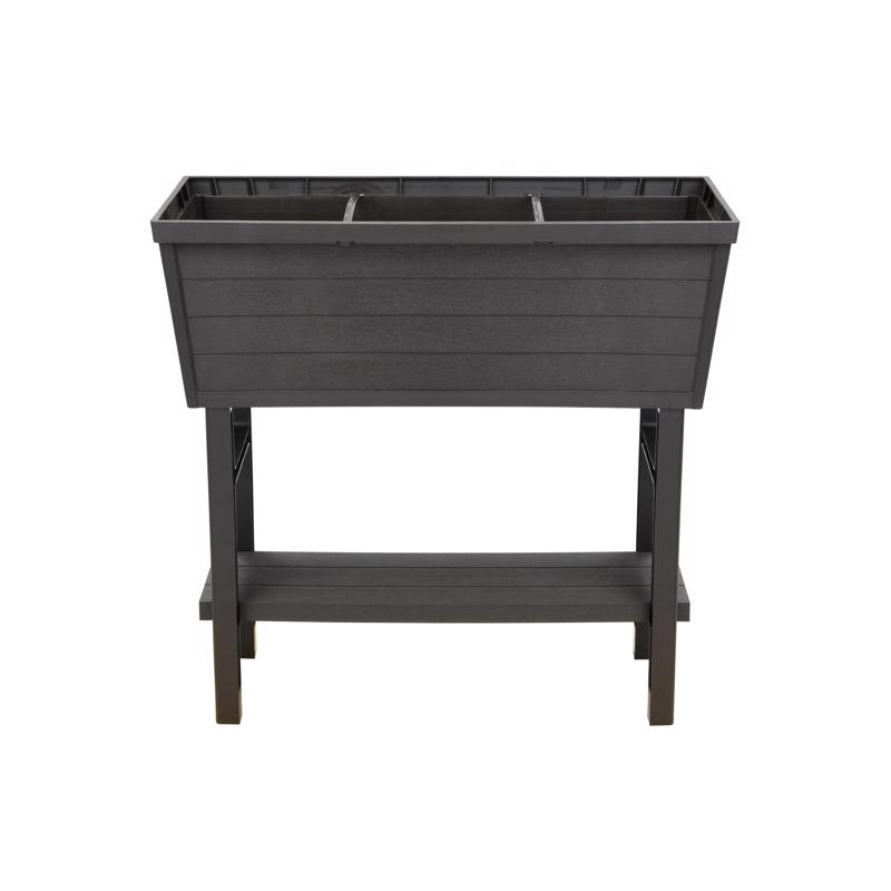 Polymer Outdoor Products 31 in. H X 32.25 in. W X 14.5 in. D PP Plastic Elevated Garden Box Brown
