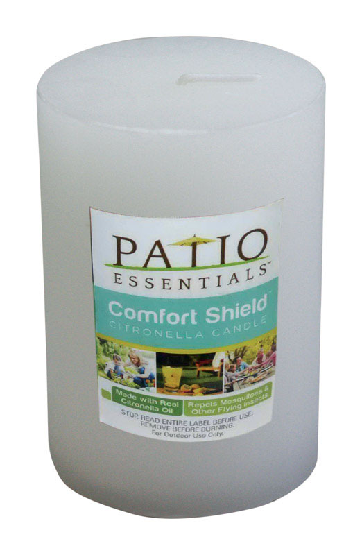 Patio Essentials Citronella Pillar Candle Candle For Mosquitoes/Other Flying Insects 8 oz (Pack of 16)