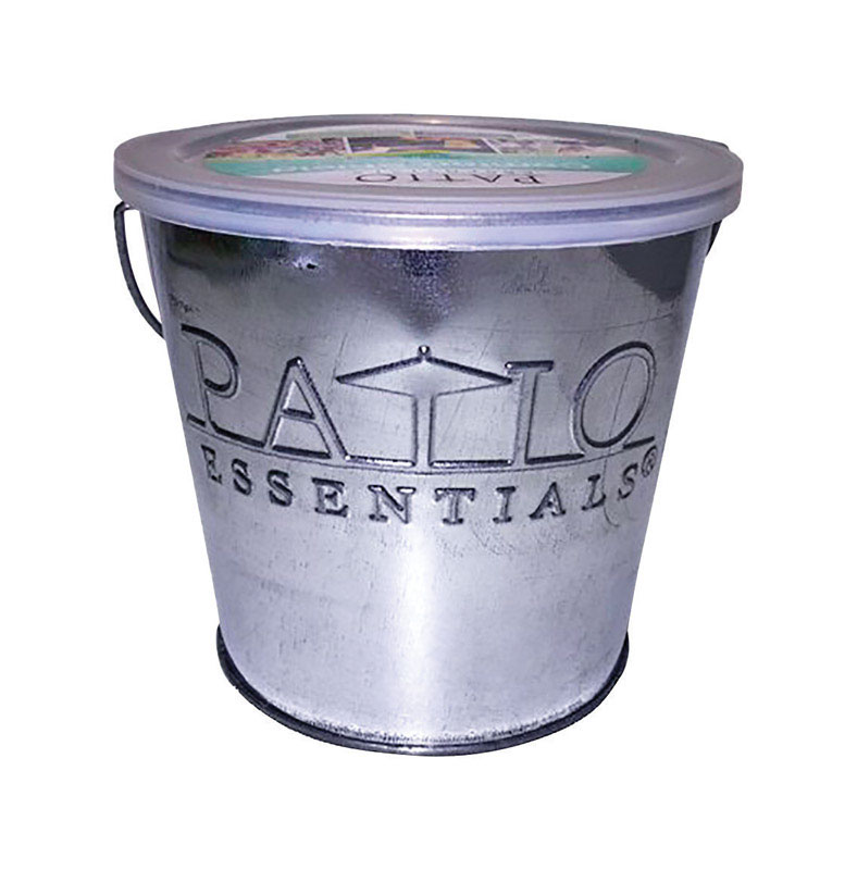 Patio Essentials Galvanized Citronella Candle For Mosquitoes/Other Flying Insects 17 oz (Pack of 6)