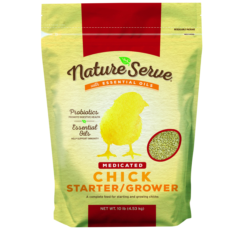 NatureServe Medicated Grower/Starter Feed Crumble For Poultry 10 lb (Pack of 4)