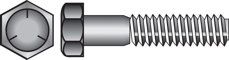HILLMAN 5/16 in. D X 6 in. L Heat Treated Zinc Steel Hex Head Cap Screw 50 pk