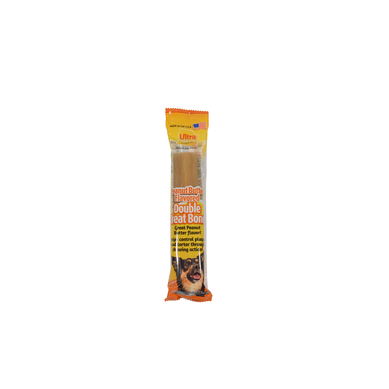 Ultra Chewy Double Treat Peanut Butter Treats For Dogs 2.8 oz 1 pk (Pack of 24)