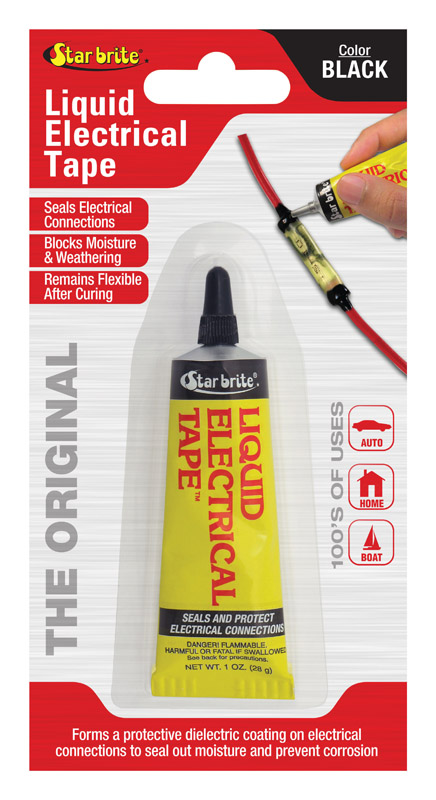 Star brite 4 in. W X 7 in. L Black Vinyl Liquid Electrical Tape