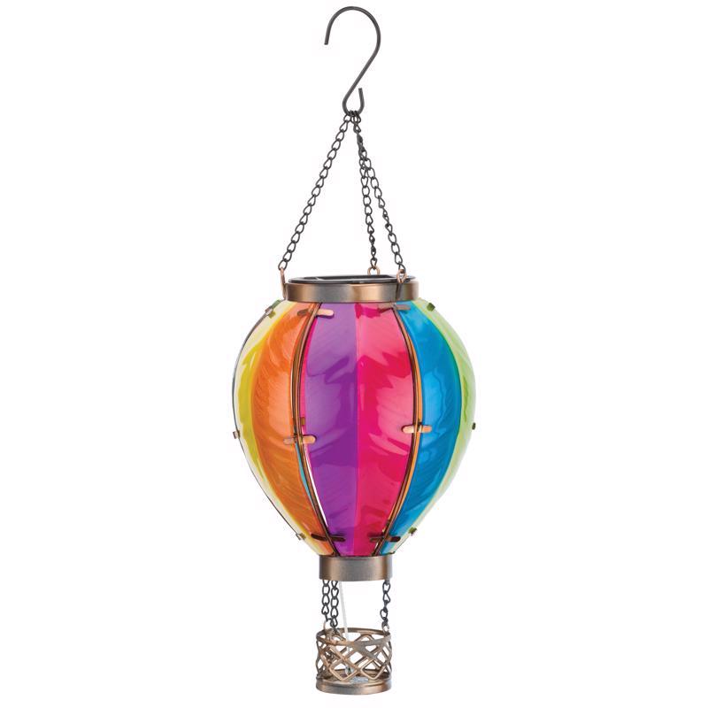 Regal Art & Gift Multicolored Glass/Metal 15 in. H X 5 in. L X 5 in. W Hot Air Balloon Lantern (Pack of 4)