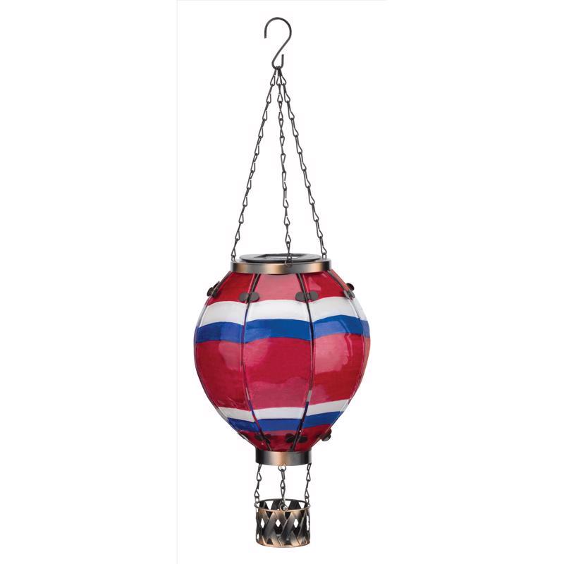 Regal Art & Gift Multicolored Glass/Metal 23.5 in. H X 7.5 in. L X 7.5 in. W Hot Air Balloon Lantern (Pack of 4)