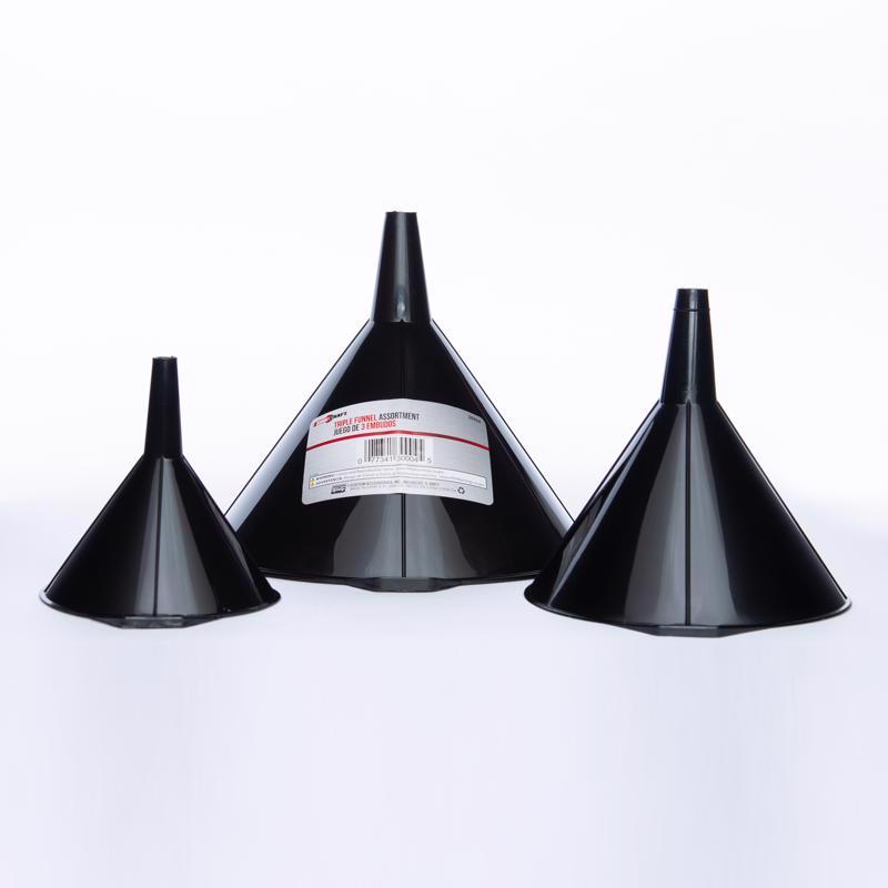 Shop Craft Black Plastic Funnel Set (Pack of 6)