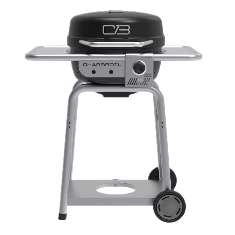 Charbroil Bistro Pro 1 Burner Charcoal/Liquid Propane Grill Black/Silver
