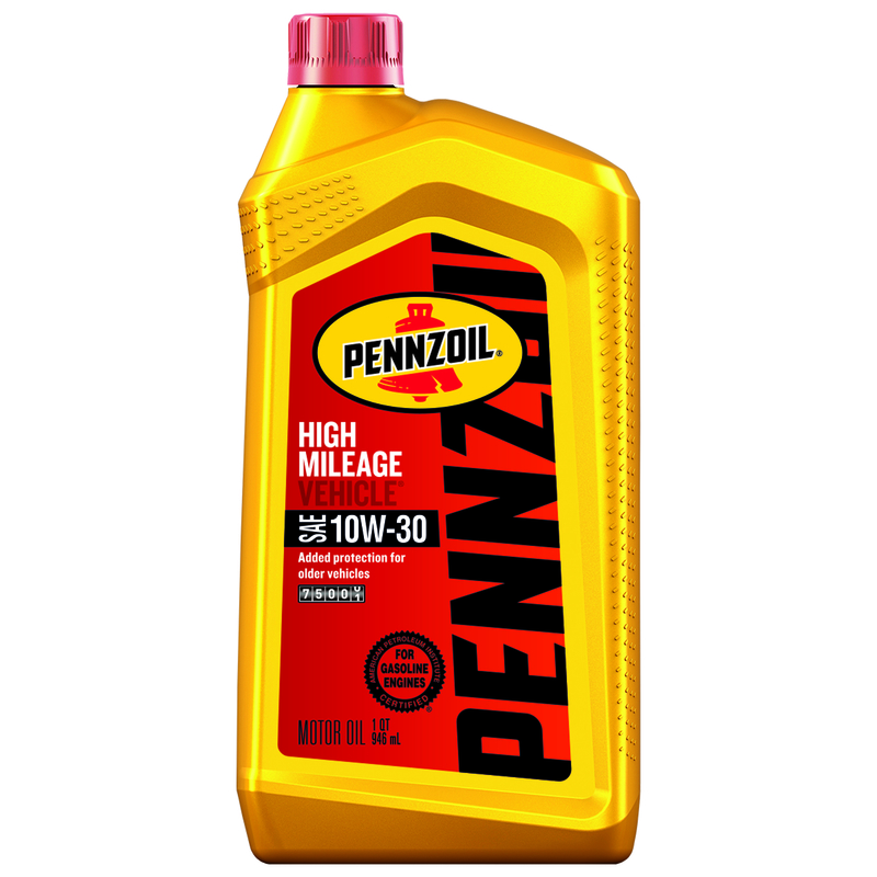 Pennzoil High Mileage 10W-30 4-Cycle High Mileage Motor Oil 1 qt 1 pk (Pack of 6)