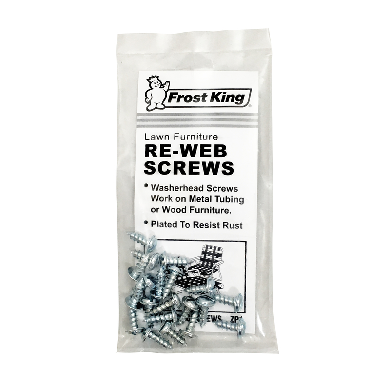 Frost King Aluminum Re-Webbing Screws Silver