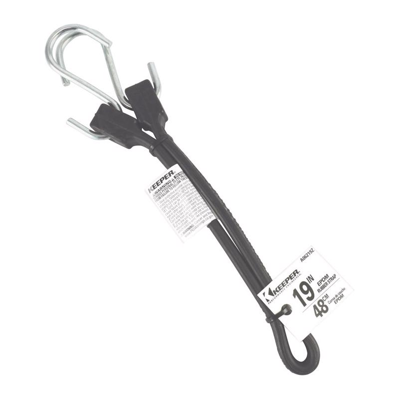 Keeper Black Tarp Strap 19 in. L 1 pk (Pack of 10)