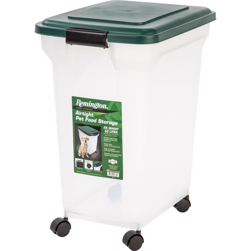 Remington Green Plastic 55 qt Pet Food Container For All Animals (Pack of 6)