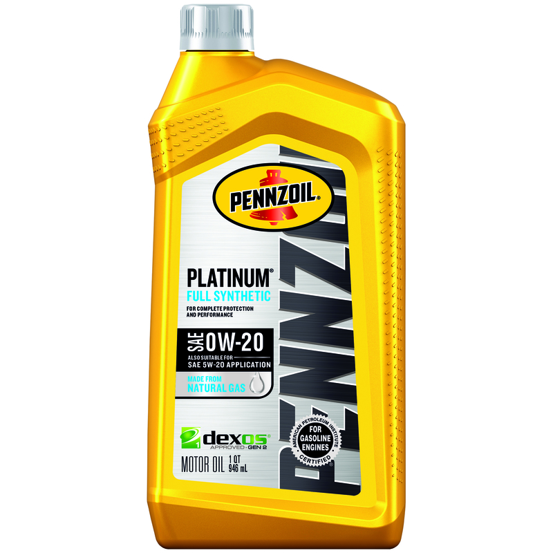 Pennzoil Platinum 0W-20 4-Cycle Synthetic Motor Oil 1 qt 1 pk (Pack of 6)