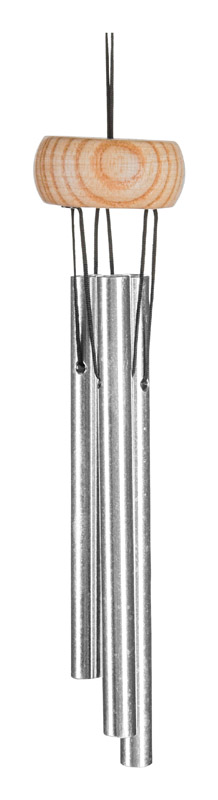 Woodstock Chimes Signature collection Silver Aluminum/Wood 6 in. Piccolo Wind Chime