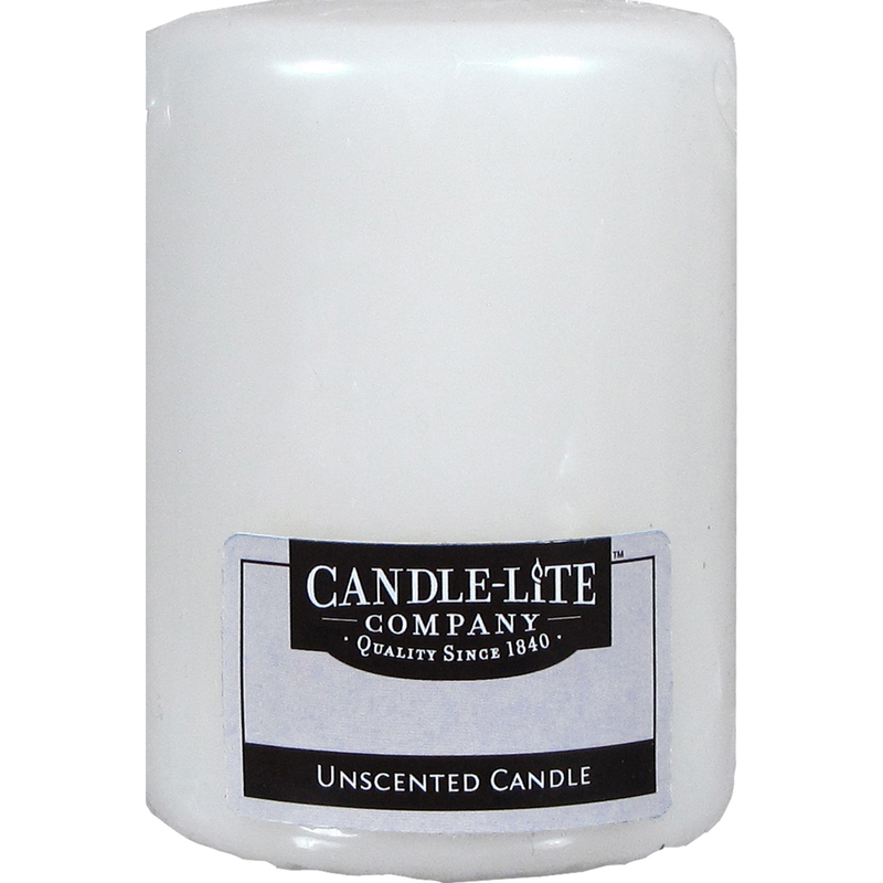 Candle-Lite White No Scent Pillar Candle (Pack of 12)