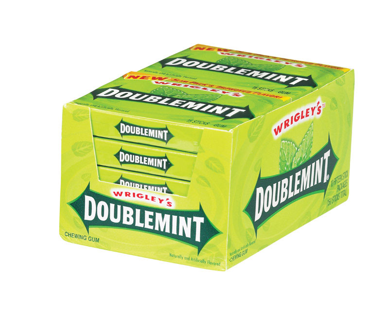 Wrigley's Doublemint Mint Chewing Gum 15 pc (Pack of 10)