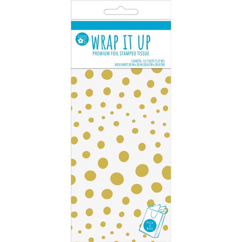 Paper Images Izzy Ob Gold All Occasion Tissue Paper (Pack of 6)