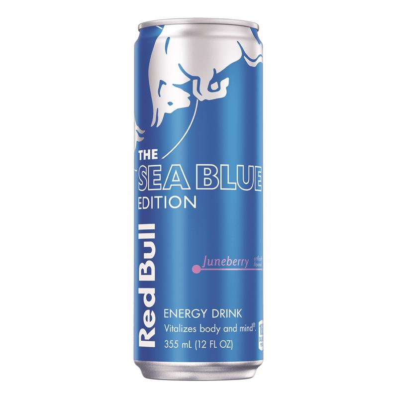 Red Bull Sea Blue Edition Juneberry Energy Drink 12 oz (Pack of 24)