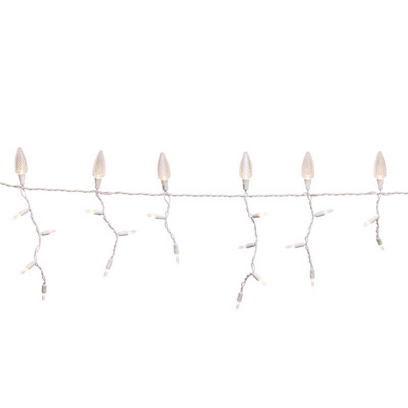 Celebrations Platinum LED C9 Warm White 70 ct Icicle Christmas Lights 9 ft.