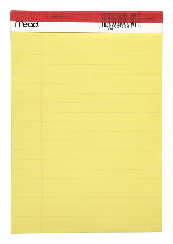 Mead 5 in. W X 8 in. L Legal Pad 50 ct (Pack of 12)