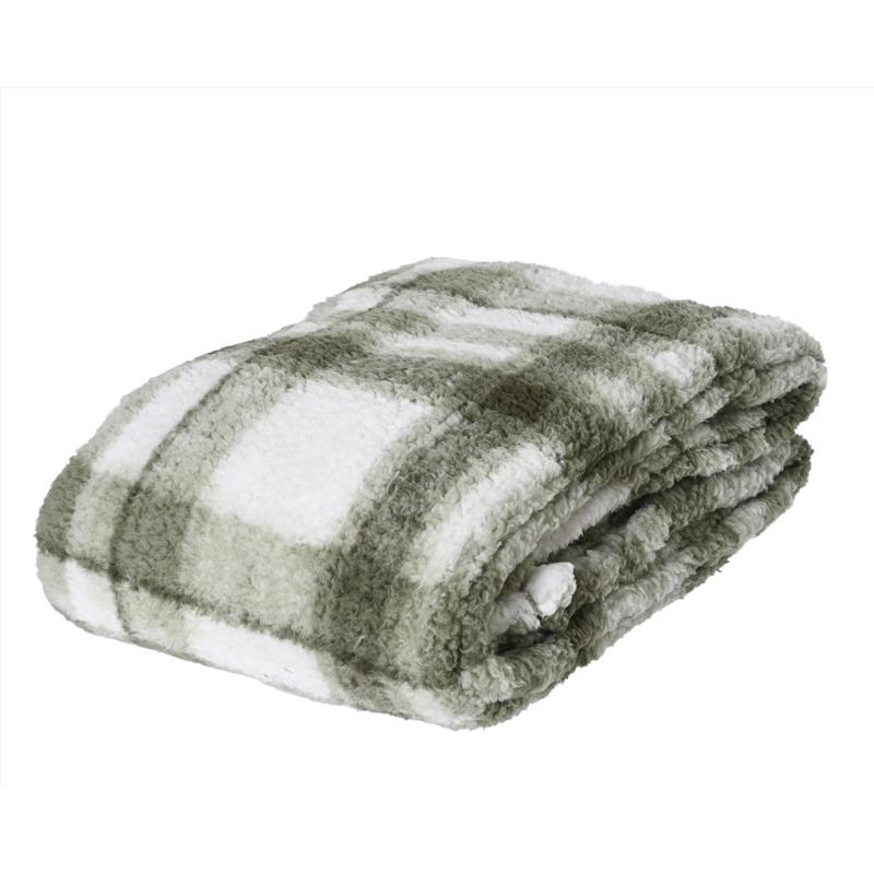 Decoris Checkered Blanket 1 pk (Pack of 8)