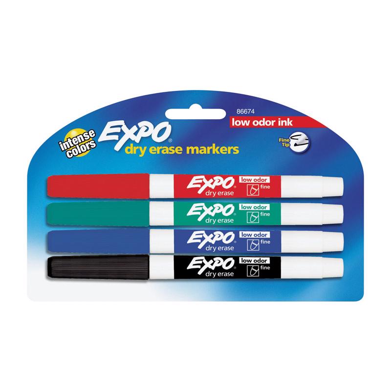 EXPO Low Odor Assorted Color Dry Erase Markers 4 pk (Pack of 6)