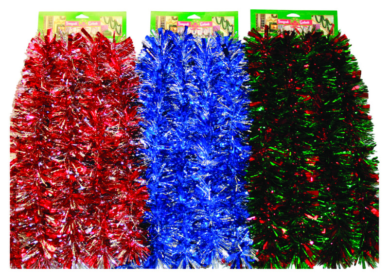 FC Young 12 ft. L Wide Tinsel Christmas Garland (Pack of 6)