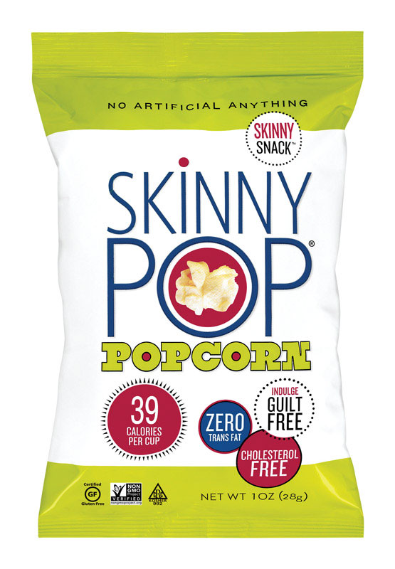 SkinnyPop Skinny Snack Original Popcorn 1 oz Bagged (Pack of 12)