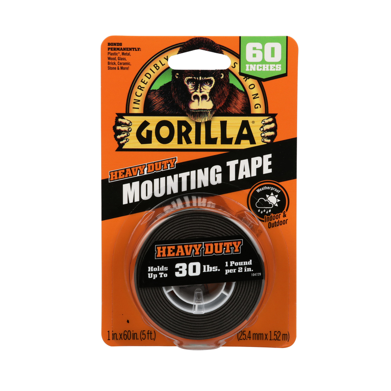 Gorilla 60 in. L X 1 in. W Double-Sided Mounting Tape (Pack of 6)