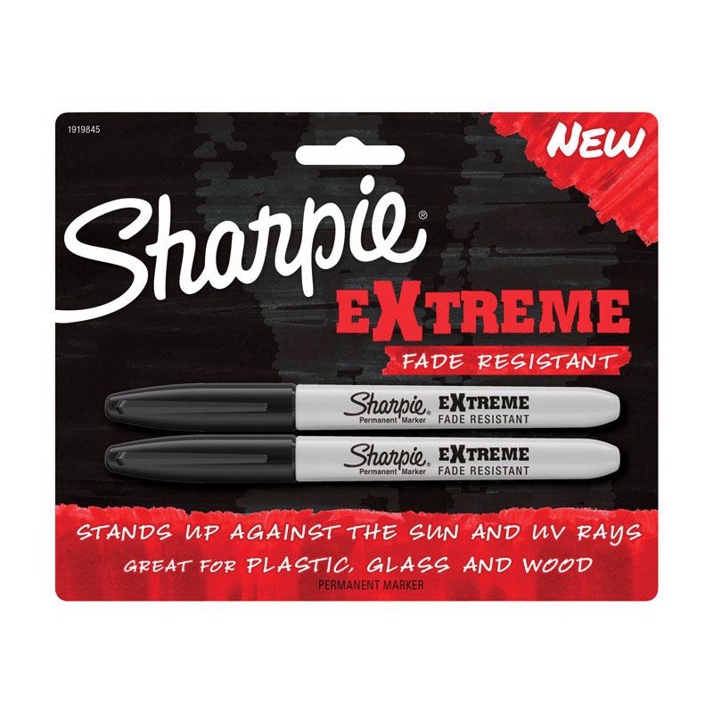 Sharpie Extreme Black Fine Tip Permanent Marker 2 pk (Pack of 6)