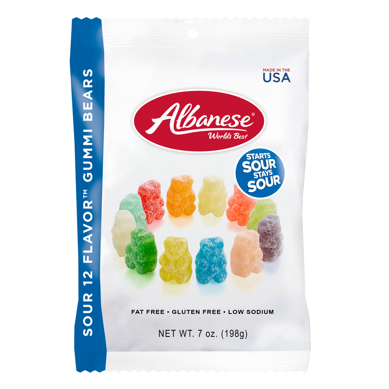 Albanese Assorted Sour Bears 7 oz (Pack of 12)