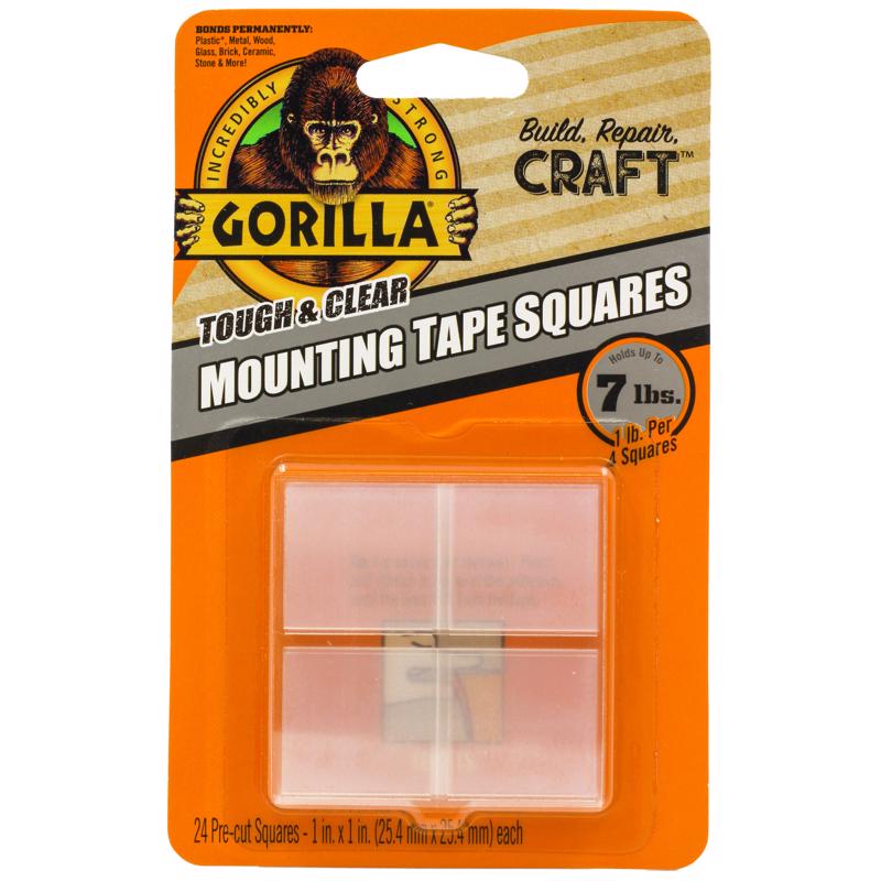 Gorilla 1 in. L X 1 in. W Double-Sided Mounting Squares (Pack of 6)