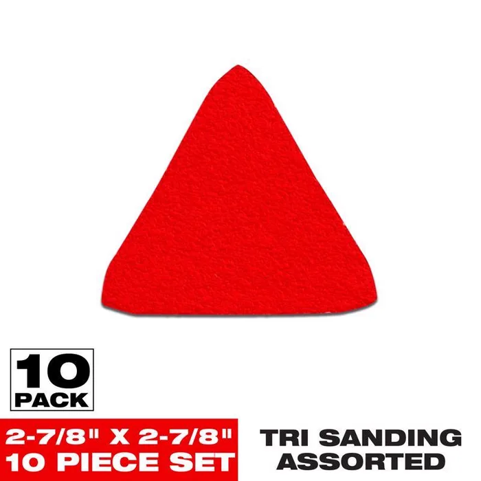 Diablo 2-7/8 in. L X 2-7/8 in. W Assorted Grit Aluminum Oxide Detail Sanding Triangle 10 pk