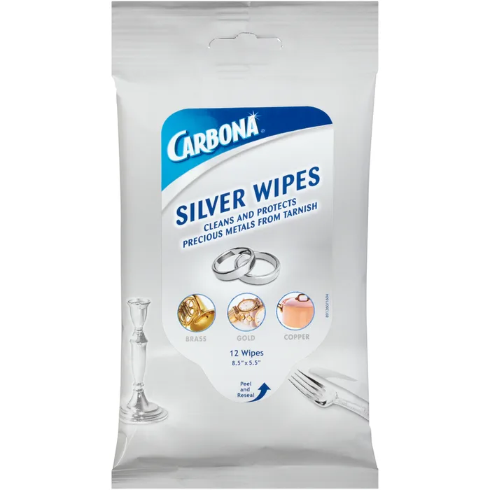Carbona No Scent Metal Polish 12 wipes Wipes (Pack of 10)