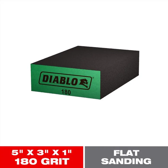 Diablo 5 in. L X 3 in. W X 1 in. 180 Grit Ultra Fine Flat Surface Sanding Sponge
