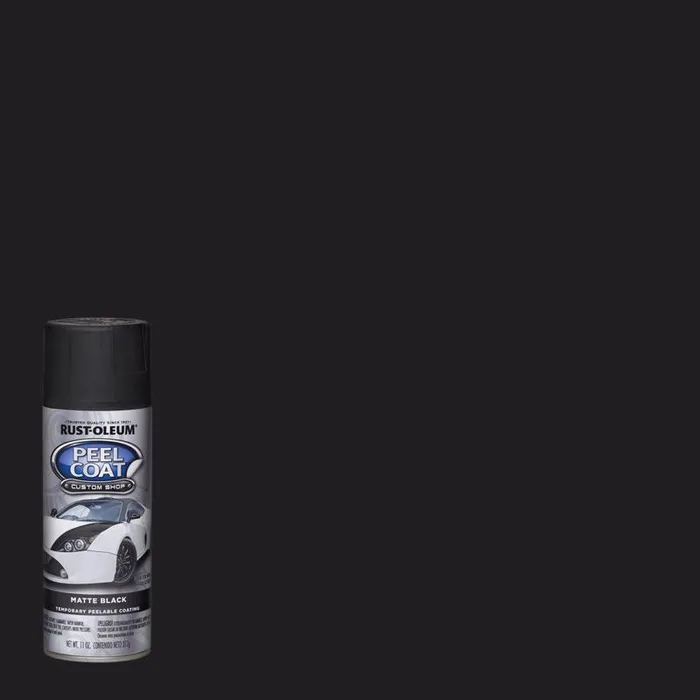 Rust-Oleum Peel Coat Matte Black Rubber Coating 11 oz (Pack of 6)