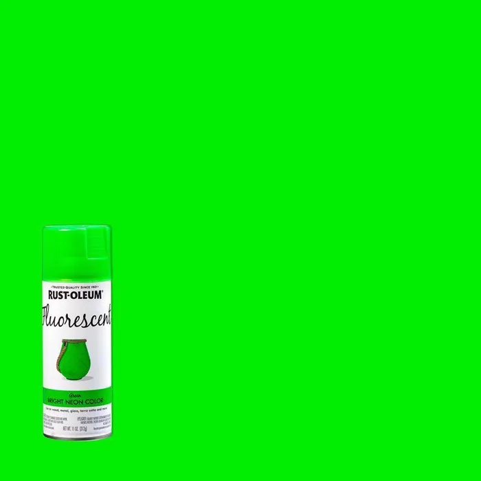 Rust-Oleum Specialty Fluorescent Green Spray Paint 11 oz (Pack of 6)
