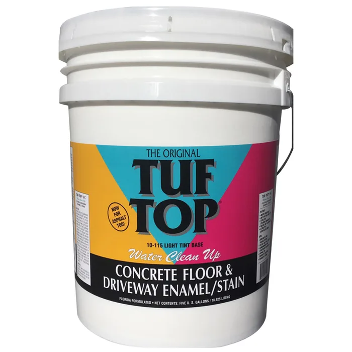 Tuf-Top Semi-Gloss Light Tint Base Water-Based Acrylic Latex Floor & Driveway Coating 5 gal