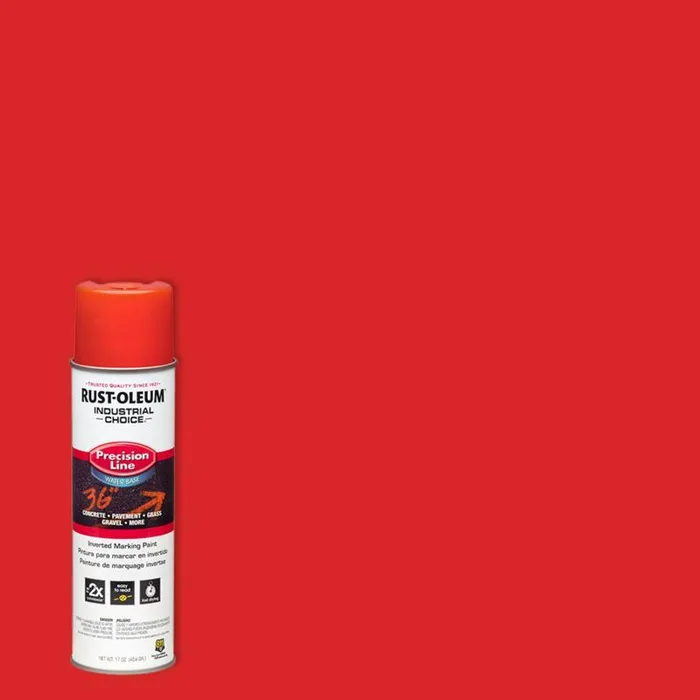 Rust-Oleum Industrial Choice Fluorescent Red Inverted Marking Paint 17 oz (Pack of 6)