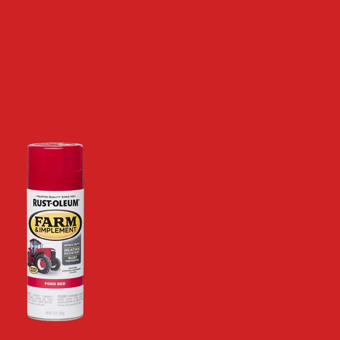 Rust-Oleum Specialty Indoor and Outdoor Gloss Ford Red Oil-Based Alkyd Resin Farm & Implement 12 oz (Pack of 6)
