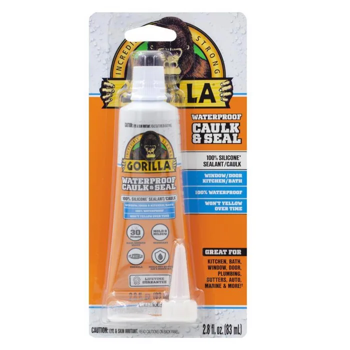 Gorilla White Silicone All Purpose Sealant 2.8 oz (Pack of 6)
