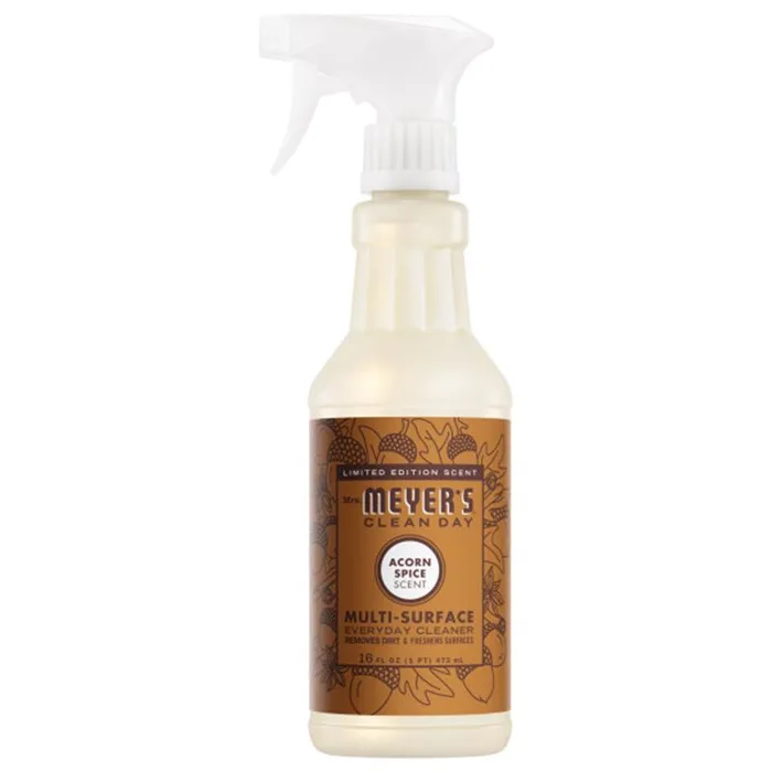 Mrs. Meyer's Clean Day Acorn Spice Scent Organic Multi-Surface Cleaner Spray 16 oz (Pack of 6)