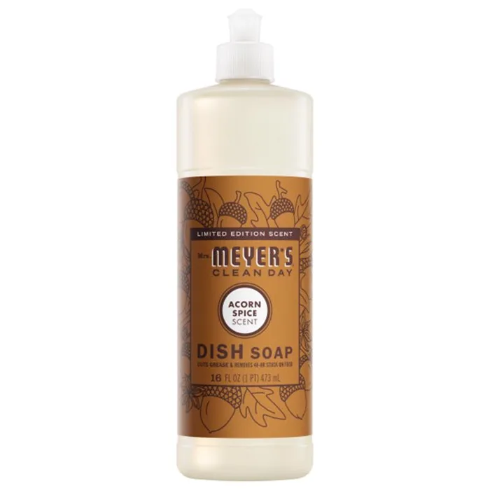 Mrs. Meyer's Clean Day Acorn Spice Scent Liquid Dish Soap 16 oz 1 pk (Pack of 6)