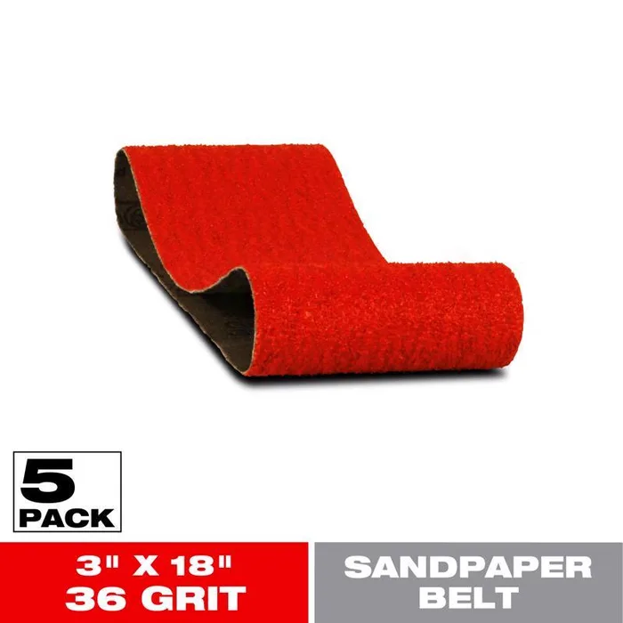Diablo 18 in. L X 3 in. W 36 Grit Zirconium Oxide Sanding Belt 5 pk
