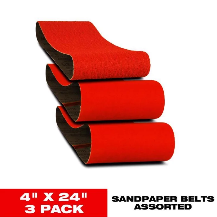 Diablo 24 in. L X 4 in. W Assorted Grit Zirconium Oxide Sanding Belt 3 pk