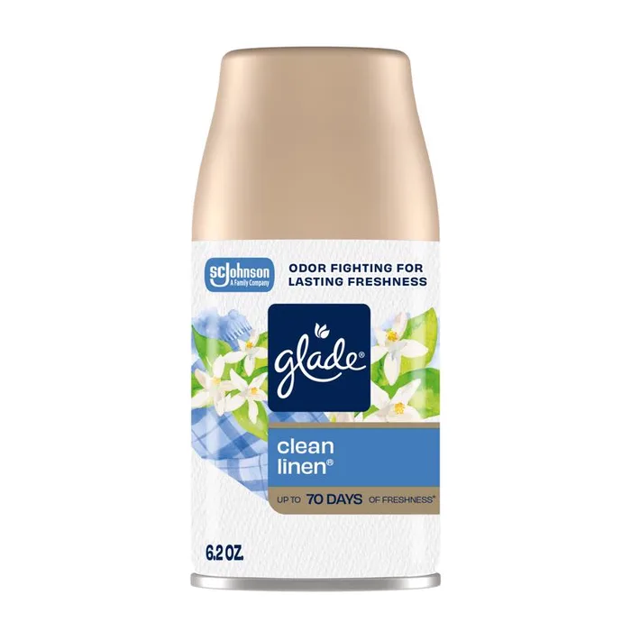 Glade Clean Linen Scent Air Freshener Refill 6.2 oz Aerosol (Pack of 6)