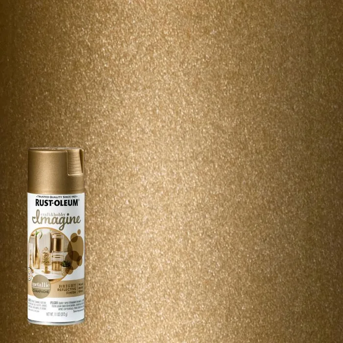 Rust-Oleum Imagine Metallic Champagne Spray Paint 11 oz (Pack of 4)