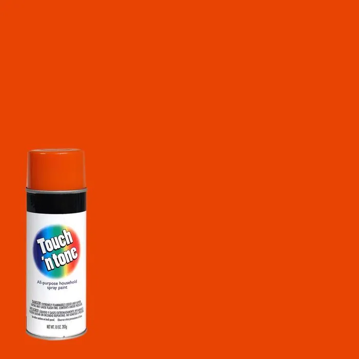 Rust-Oleum Touch N Tone Gloss Orange Spray Paint 10 oz (Pack of 6)